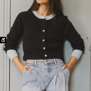 Bohme Black and Gray Women's Cardigan